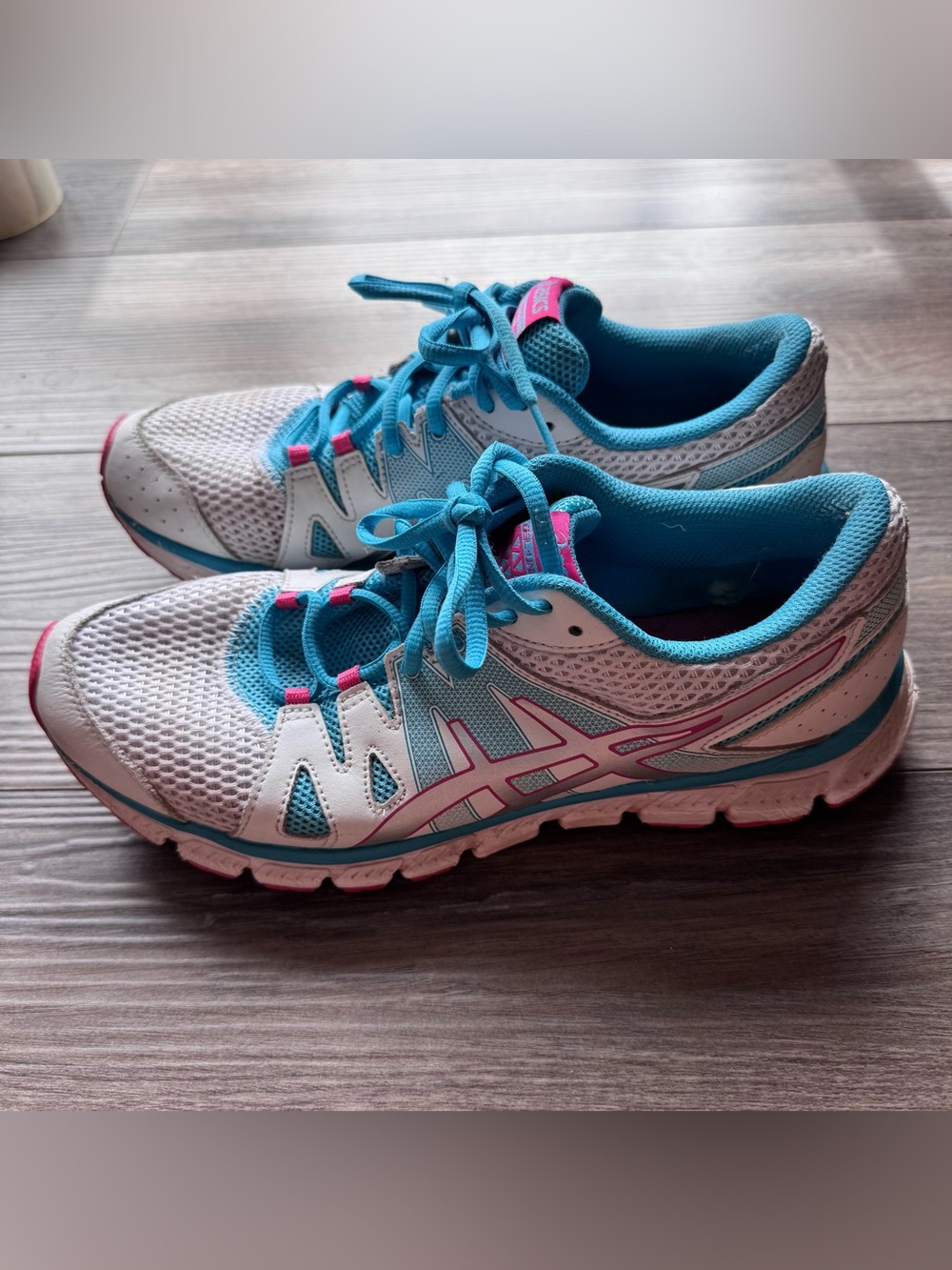 Asics Women's White, Teal and Pink Running Sneakers